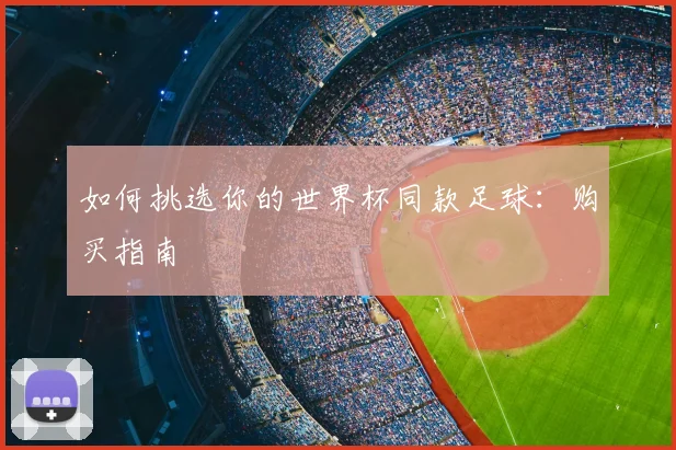 如何挑选你的世界杯同款足球:购买指南